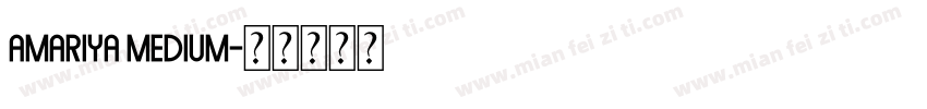 Amariya Medium字体转换